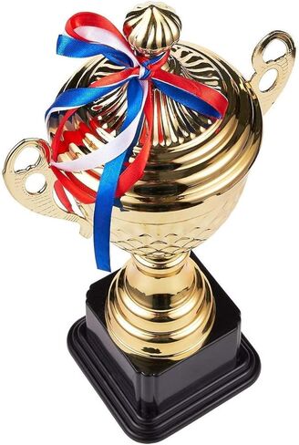 كأس الكأس، أكواب الكأس الذهبية الكبيرة، كأس معدني ذهبي مع قاعدة بلاستيكية لألعاب البطولات الرياضية، المسابقات (14 × 4 بوصة) in Kuwait