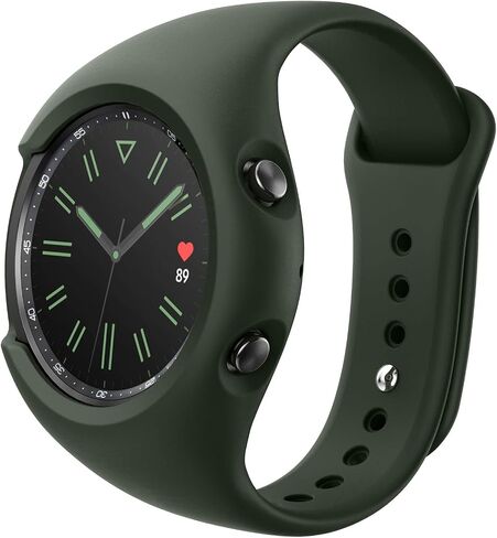 سوار SURITCH لساعة Galaxy Watch 3 مقاس 45 مم، جراب واقٍ من السيليكون الناعم مع أشرطة لساعة Samsung Galaxy Watch 3 والرجال والنساء in Saudi Arabia