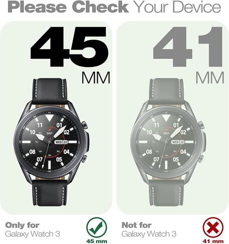 سوار SURITCH لساعة Galaxy Watch 3 مقاس 45 مم، جراب واقٍ من السيليكون الناعم مع أشرطة لساعة Samsung Galaxy Watch 3 والرجال والنساء in Saudi Arabia