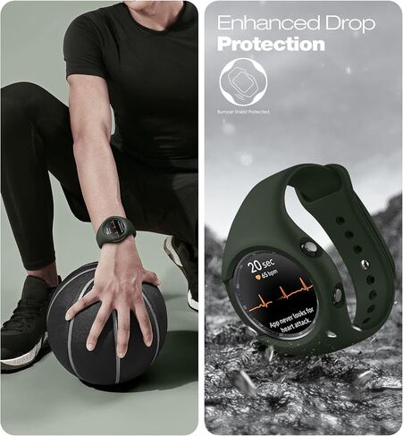 سوار SURITCH لساعة Galaxy Watch 3 مقاس 45 مم، جراب واقٍ من السيليكون الناعم مع أشرطة لساعة Samsung Galaxy Watch 3 والرجال والنساء in Saudi Arabia