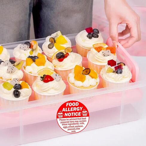Allergy Sticker for Cake Food Allergy Stickers 1 x 2 Inch Allergen Warning Labels for Bakery, Party,Restaurants 500 pcs in Saudi Arabia