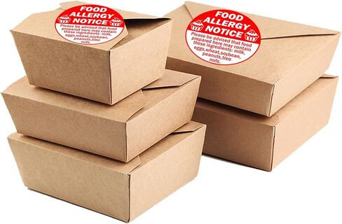 Allergy Sticker for Cake Food Allergy Stickers 1 x 2 Inch Allergen Warning Labels for Bakery, Party,Restaurants 500 pcs in Saudi Arabia