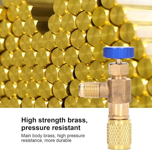 Refrigerant Charging Valve, 2PCS Refrigeration Valve Air Conditioning Refrigerant Control Valve Fluoride Charging Adapter for R22 R404 R407 1/4SAE Thread in Kuwait