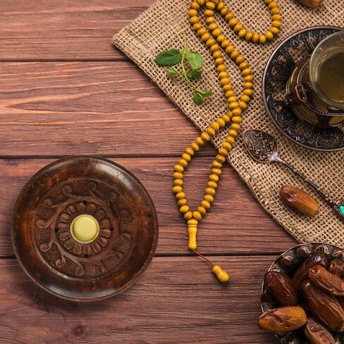 صندوق بخور خشبي 2 في 1 مصنوع يدويًا مقاس 4 بوصات - حامل أعواد مخروطية - حامل بخور رماد - حامل بخور - هدية عتيقة منحوتة يدويًا - إكسسوارات ديكور منزلي - هدية مثالية in Kuwait