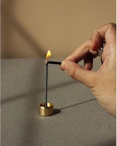 حامل بخور Craighill - مبخرة بخور حديثة وبسيطة لعصي البخور والأقماع، مثالية للتأمل واليوجا والمنتجعات الصحية، متينة وأنيقة، هيكل من النحاس الصلب in Kuwait