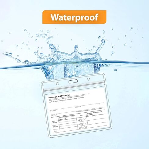 2 Pack Vaccination Card Protector 4x3 Inches Immunization Card Record Vaccine Card Holder Clear Vinyl Plastic Sleeve with Waterproof Type Resealable Zip in Saudi Arabia