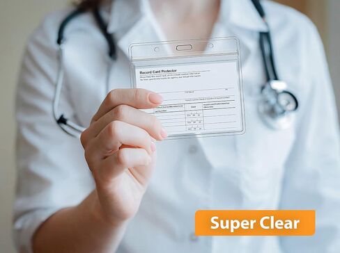 2 Pack Vaccination Card Protector 4x3 Inches Immunization Card Record Vaccine Card Holder Clear Vinyl Plastic Sleeve with Waterproof Type Resealable Zip in Saudi Arabia
