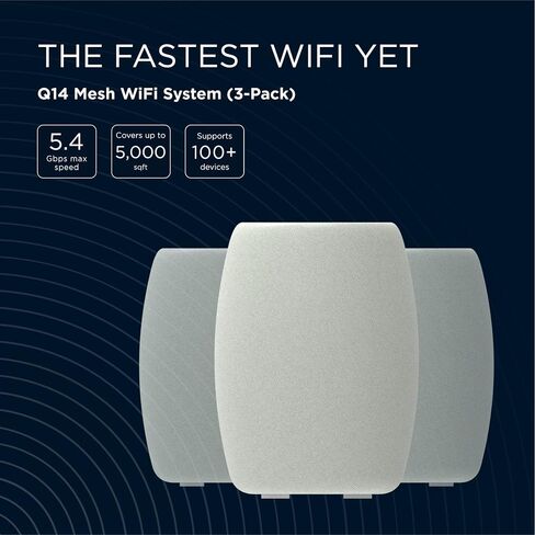 راوتر موتورولا Q14 Mesh WiFi 6E – قطعتين | ثلاثي الموجات | تغطية واسعة قابلة للتوسيع | إعداد سهل واتصالات سريعة وثابتة وأمان عبر الإنترنت ودعم الخبراء باستخدام التطبيق الذكي in Saudi Arabia