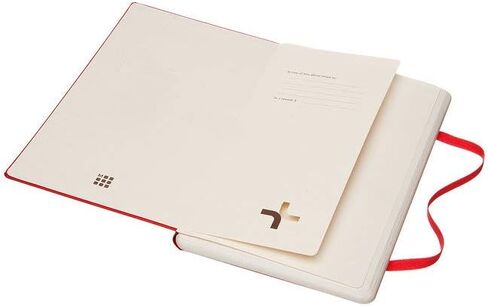 دفتر ملاحظات ذكي بغطاء صلب للكمبيوتر اللوحي من Moleskine، منقط، كبير (5 بوصة × 8.25 بوصة) أحمر قرمزي - متوافق مع قلم Moleskine + القطع الناقص (يُباع بشكل منفصل) والتطبيق، ورقمنة وتنظيم الملاحظات in Kuwait