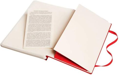 دفتر ملاحظات ذكي بغطاء صلب للكمبيوتر اللوحي من Moleskine، منقط، كبير (5 بوصة × 8.25 بوصة) أحمر قرمزي - متوافق مع قلم Moleskine + القطع الناقص (يُباع بشكل منفصل) والتطبيق، ورقمنة وتنظيم الملاحظات in Kuwait