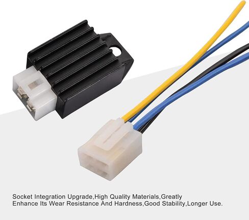 GOOFIT 4 Pin 12V AC Voltage Regulator Rectifier with 4 Wires for Motorcycle ATV Moped Scooter Go Kart in Saudi Arabia