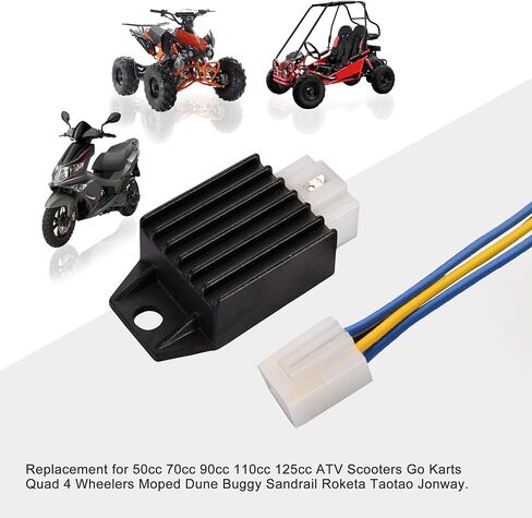 GOOFIT 4 Pin 12V AC Voltage Regulator Rectifier with 4 Wires for Motorcycle ATV Moped Scooter Go Kart in Saudi Arabia