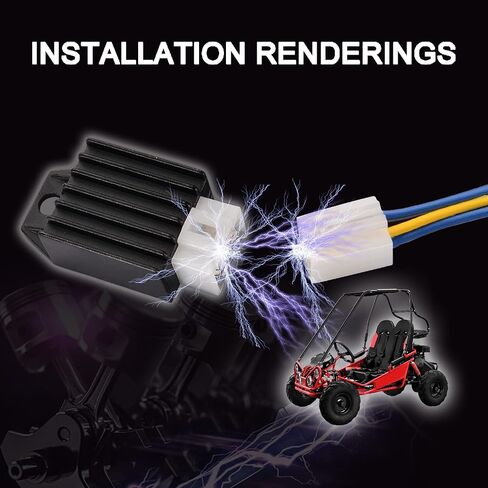 GOOFIT 4 Pin 12V AC Voltage Regulator Rectifier with 4 Wires for Motorcycle ATV Moped Scooter Go Kart in Saudi Arabia