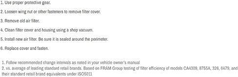 FRAM Extra Guard CA10343 Replacement Engine Air Filter for Select Toyota and Lexus Models, Provides Up to 12 Months or 12,000 Miles Filter Protection in Saudi Arabia