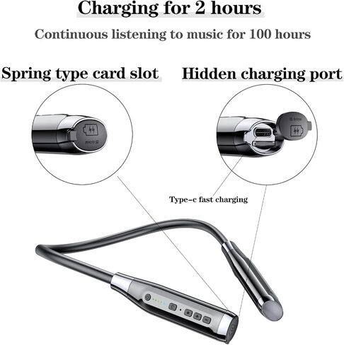 LANDIBO Wireless Waterproof Sports Earphones with 100 Hours of Playback time, Bluetooth Earphones with Microphone, in Ear Noise Reduction, Used for Gym Running and Exercise (Y10) in Saudi Arabia