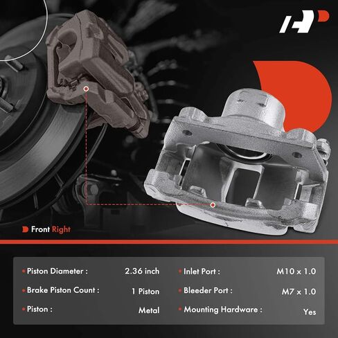 A-Premium Disc Brake Caliper Assembly with Bracket Compatible with Select Lexus Models - IS250 2009-2015, GS300 2006 - Front Left Driver Side in Kuwait