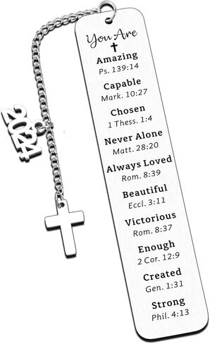 Bible Verse Bookmark Graduation Gift for Teen Boys Son Girls Class of 2024 Inspirational Christmas Gift for Men Women Book Lover Religious Christian Gifts for Friend Classmate Gift for Kids Birthday in Saudi Arabia