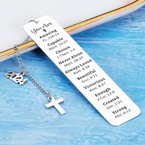 Bible Verse Bookmark Graduation Gift for Teen Boys Son Girls Class of 2024 Inspirational Christmas Gift for Men Women Book Lover Religious Christian Gifts for Friend Classmate Gift for Kids Birthday in Saudi Arabia