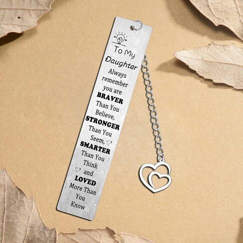 Daughter Bookmark Gifts Daughter Gifts form Mum Dad Gifts for Daughter Inspirational Gifts for Women Girl You are Braver Than You Believe Bookmark Daughter Birthday Christmas Gifts (daughter bookmark) in Kuwait