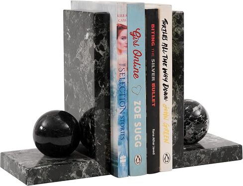 Radicaln Marble Book Ends Green Onyx Set of 2 Handmade Decorative Book Holder Accessories - Bookend for Shelves Heavy Books Office Home Décor & Desk Organizer in Kuwait