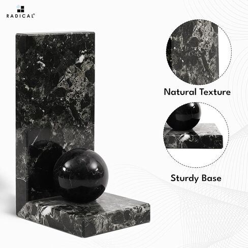Radicaln Marble Book Ends Green Onyx Set of 2 Handmade Decorative Book Holder Accessories - Bookend for Shelves Heavy Books Office Home Décor & Desk Organizer in Kuwait