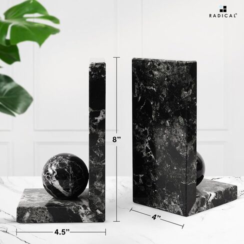 Radicaln Marble Book Ends Green Onyx Set of 2 Handmade Decorative Book Holder Accessories - Bookend for Shelves Heavy Books Office Home Décor & Desk Organizer in Kuwait