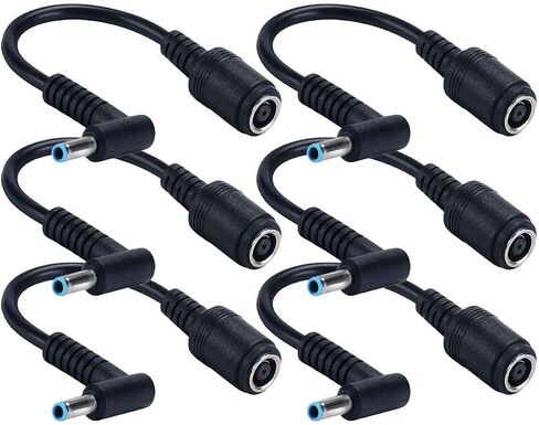 Dongle Tip Adapter Cable for HP 7.4mm to 4.5mm Connector Converter Blue Right Angle Tip DC Cord for HP Stream Spectre Pavilion Envy Elitebook Split Chromebook Power Supply 130w Max - 15Pack in Kuwait