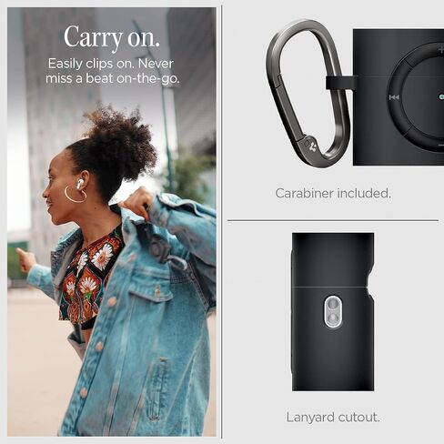 Spigen Classic Shuffle مصممة لحافظة AirPods Pro الجيل الثاني 2022/2023 (كابل USB-C/Lightening) حافظة Airpods Pro 2 بتصميم كلاسيكي كلاسيكي - فحمي in Saudi Arabia