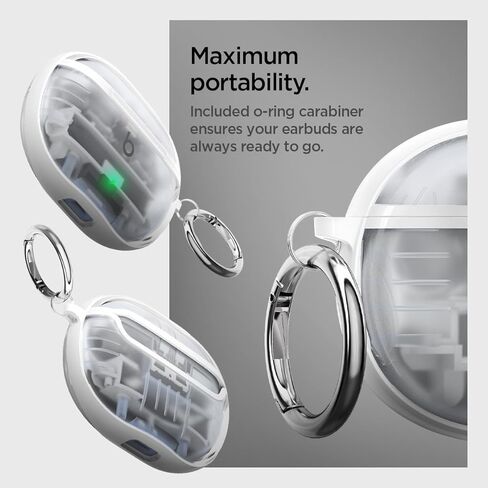Spigen Ultra Hybrid Designed for Beats Studio Buds/Studio Buds+, Beats Studio Buds Plus Case Cover (2021/2023) - Jet White in Saudi Arabia