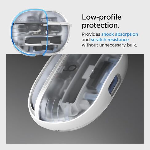 Spigen Ultra Hybrid Designed for Beats Studio Buds/Studio Buds+, Beats Studio Buds Plus Case Cover (2021/2023) - Jet White in Saudi Arabia