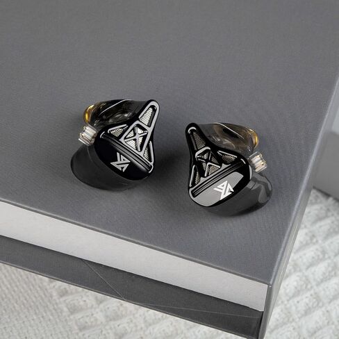 سماعة رأس سلكية، KZ DQS HiFi Dynamic Drivers IEM، سماعات أذن KZ Bass 2pin 3.5 مم لعبة موسيقى رياضية في الأذن لمغني النظام (أسود، بدون ميكروفون)... in Saudi Arabia