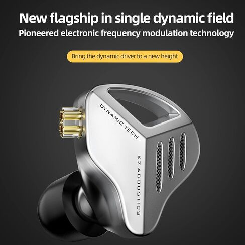 سماعة رأس سلكية، KZ DQS HiFi Dynamic Drivers IEM، سماعات أذن KZ Bass 2pin 3.5 مم لعبة موسيقى رياضية في الأذن لمغني النظام (أسود، بدون ميكروفون)... in Saudi Arabia