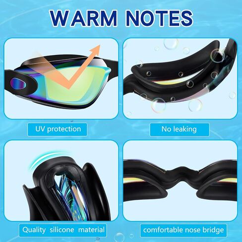 Macarrie 6 Pack Swimming Goggles No Leaking Anti Fog UV Protection Swim Glasses for Men Women Adult Youth in Saudi Arabia
