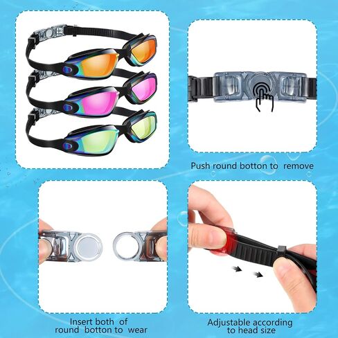 Macarrie 6 Pack Swimming Goggles No Leaking Anti Fog UV Protection Swim Glasses for Men Women Adult Youth in Saudi Arabia