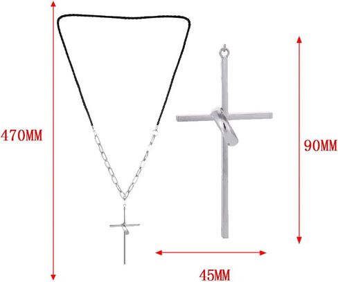 Cross Pendant for Car Rear View Mirror Hanging Ornaments Cross Charm Car Interior Mirror Accessories Decor Ornament Jesus Cross Necklace Men Women Christian Gifts Accessory (Cross+Ring) in Saudi Arabia