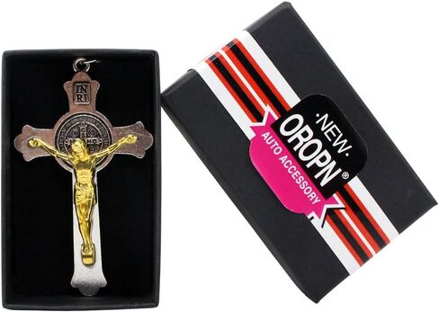 Cross Pendant for Car Rear View Mirror Hanging Ornaments Cross Charm Car Interior Mirror Accessories Decor Ornament Jesus Cross Necklace Men Women Christian Gifts Accessory (Cross+Ring) in Saudi Arabia
