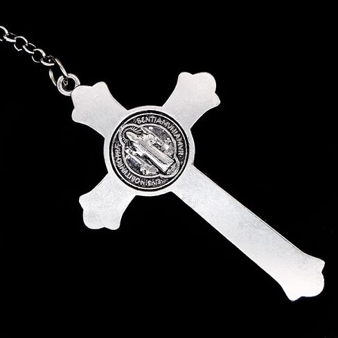 Cross Pendant for Car Rear View Mirror Hanging Ornaments Cross Charm Car Interior Mirror Accessories Decor Ornament Jesus Cross Necklace Men Women Christian Gifts Accessory (Cross+Ring) in Saudi Arabia