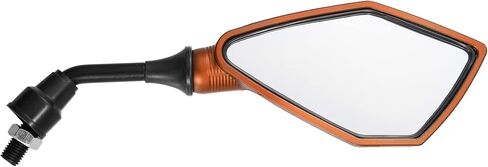 Motoforti 1Pair Screw Thread Rear View Side Mirror Penta Rearview Mirror Orange in Kuwait
