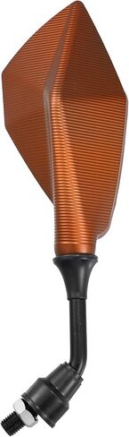 Motoforti 1Pair Screw Thread Rear View Side Mirror Penta Rearview Mirror Orange in Kuwait