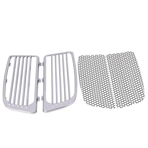 1 Pair Chrome Radiator Grills Lower Fairing Twin Cooled For Harley Touring Electra Glide Street Glide Road Glide Tri Glide Ultra Limited FLHTK 2014-Later in Saudi Arabia