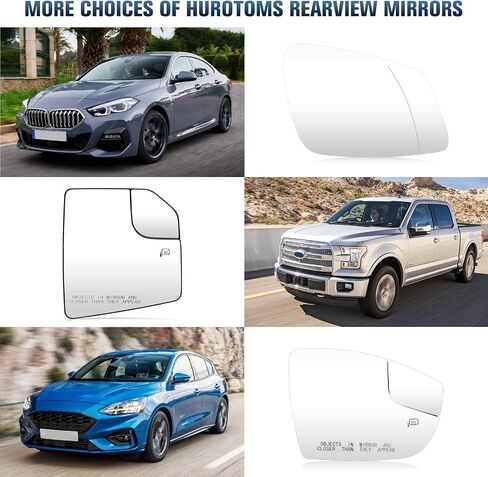 Driver Side Mirror Glass for BMW Series 2-7i / BMW M2 M3 M4 M5 M6 M7 / BMW F20 F22 F30 F32 F34 F36 F80 Models/BMW 2009-2019 with Heated and Back Plate for ‎‎51167285005 51167251583 in Saudi Arabia