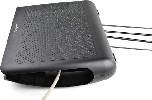 StarTech.com Ergonomic Foot Rest - Rocking Footrest w/Cable Management/Storage - Under Desk Foot Support Stand - Comfortable Black Foot Rest for Office/Computer Workstation - Non Slip Rocker (FTRST2) in Saudi Arabia