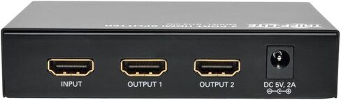 تريب لايت، موزع HDMI بمنفذين، مخرج 1 في 2، فيديو وصوت، 1080 بكسل عند 60 هرتز (B118-002)، أسود in Saudi Arabia