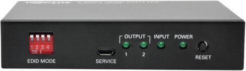 تريب لايت، موزع HDMI بمنفذين، مخرج 1 في 2، فيديو وصوت، 1080 بكسل عند 60 هرتز (B118-002)، أسود in Saudi Arabia