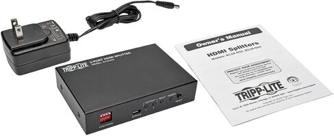 تريب لايت، موزع HDMI بمنفذين، مخرج 1 في 2، فيديو وصوت، 1080 بكسل عند 60 هرتز (B118-002)، أسود in Saudi Arabia