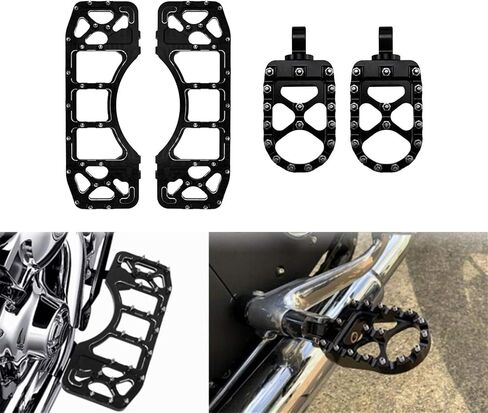 hdbubalus cnc مجموعة أوتاد القدم واسعة المروحية بوبر ألواح الأرضية للسائق الأمامي ومجموعة أقدام الركاب الخلفية تناسب هارلي بجولة الطريق الإنزلاق softail FLST Dyna FLD 2 أزواج in Saudi Arabia