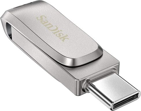 محرك فلاش SanDisk Ultra Dual Drive Luxe USB Type-C سعة 128 جيجابايت لأجهزة الكمبيوتر المحمولة Acer 2 في 1 Chromebook 314، Chromebook Spin 513، Chromebook 311 (SDDDC4-128G-G46) حزمة مع 1 كل شيء ما عدا حبل سترومبولي in Saudi Arabia