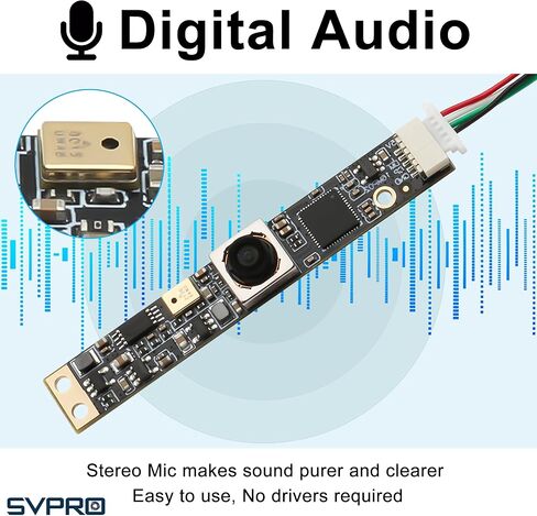 SVPRO 16MP Autofocus USB Camera Module with Microphone for Computer,HD UVC USB Camera 2X Digital Zoom Lightburm Camera Video Camera Module Laser Engraving Webcam Board in Saudi Arabia