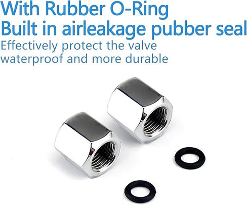4 Pcs Tire Stem Valve Caps with O Rubber Ring，and 1 pcs Zinc Alloy Key Chain, Leak-Proof Air Caps Cover Fit for Mitsubishi, Universal Stem Covers for Cars, SUVs, Bike and Bicycle, Trucks, Motorcycles in Saudi Arabia
