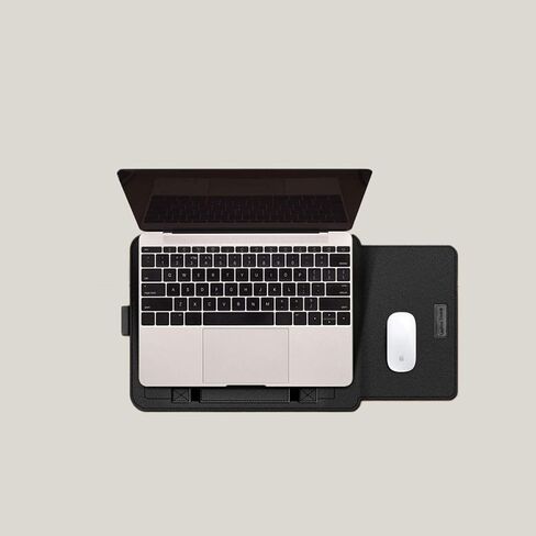 15.6 Inch Laptop Carry Sleeve & Invisible Stand, 35 Degree Angles, Ultra-Slim Stylish Pieces (Green) in Saudi Arabia